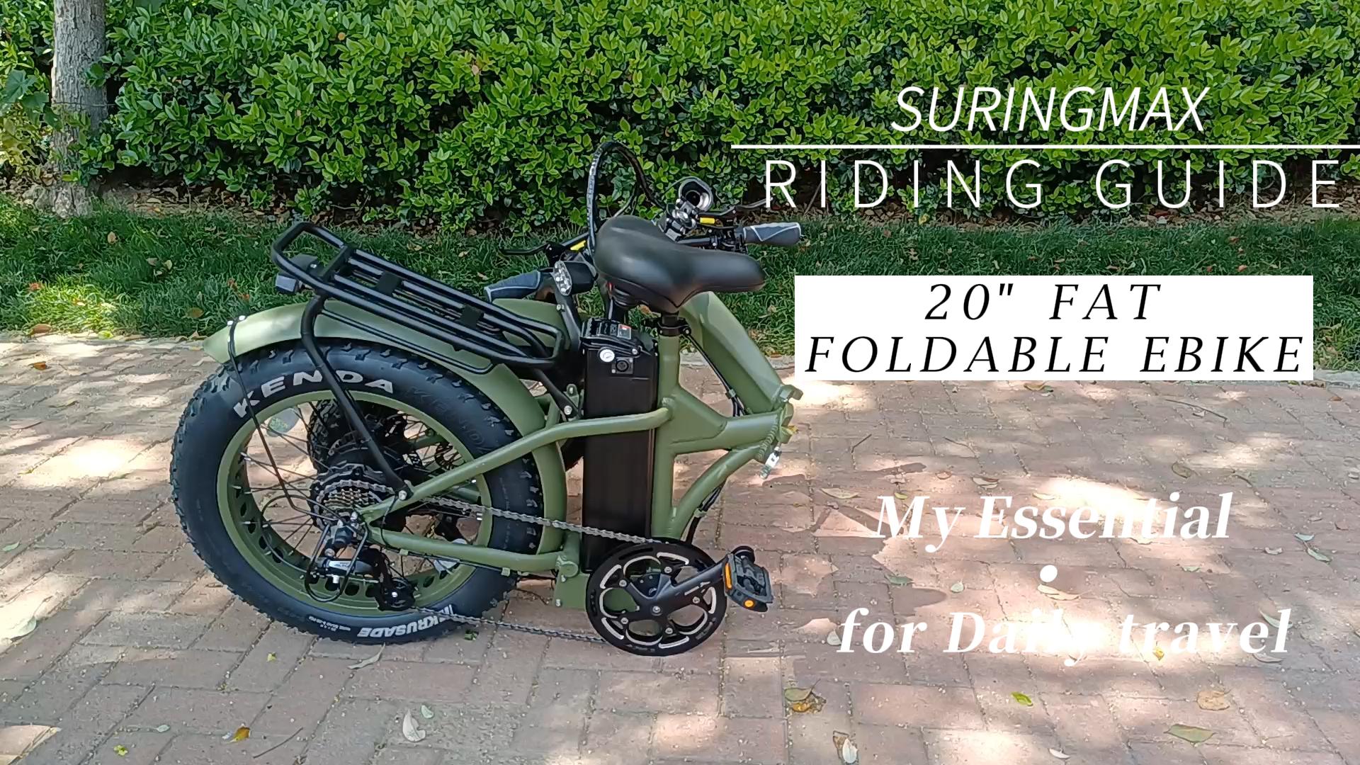 20" Electric Foldable Fat Bike Riding