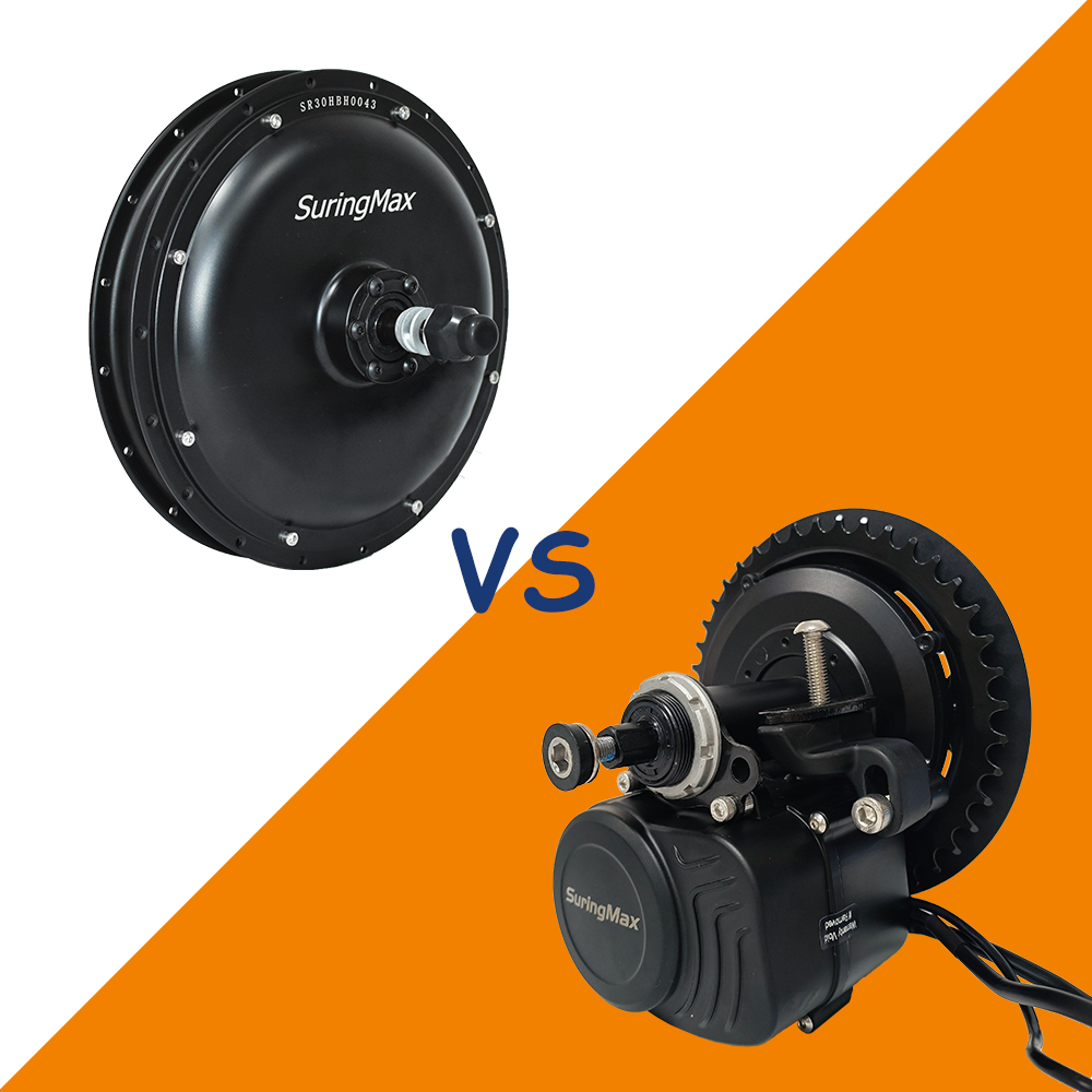 Differences between electric bike hub motors and mid drive motors